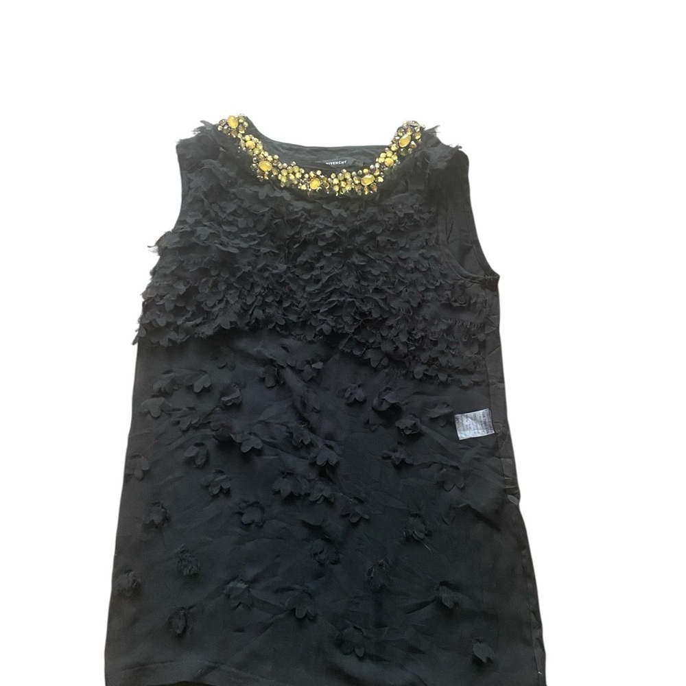 Givenchy Black Silk Textured sleeveless blouse